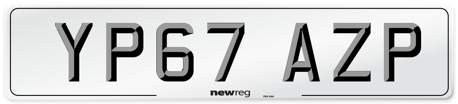 YP67 AZP Number Plate from New Reg